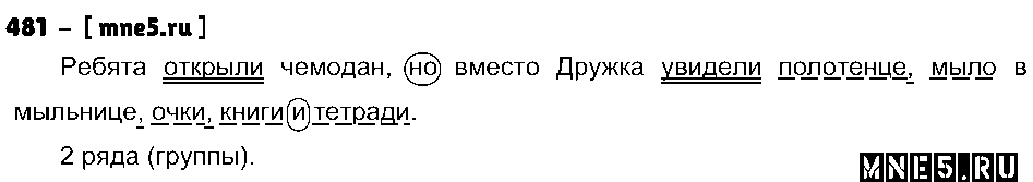 ГДЗ Русский язык 4 класс - 481