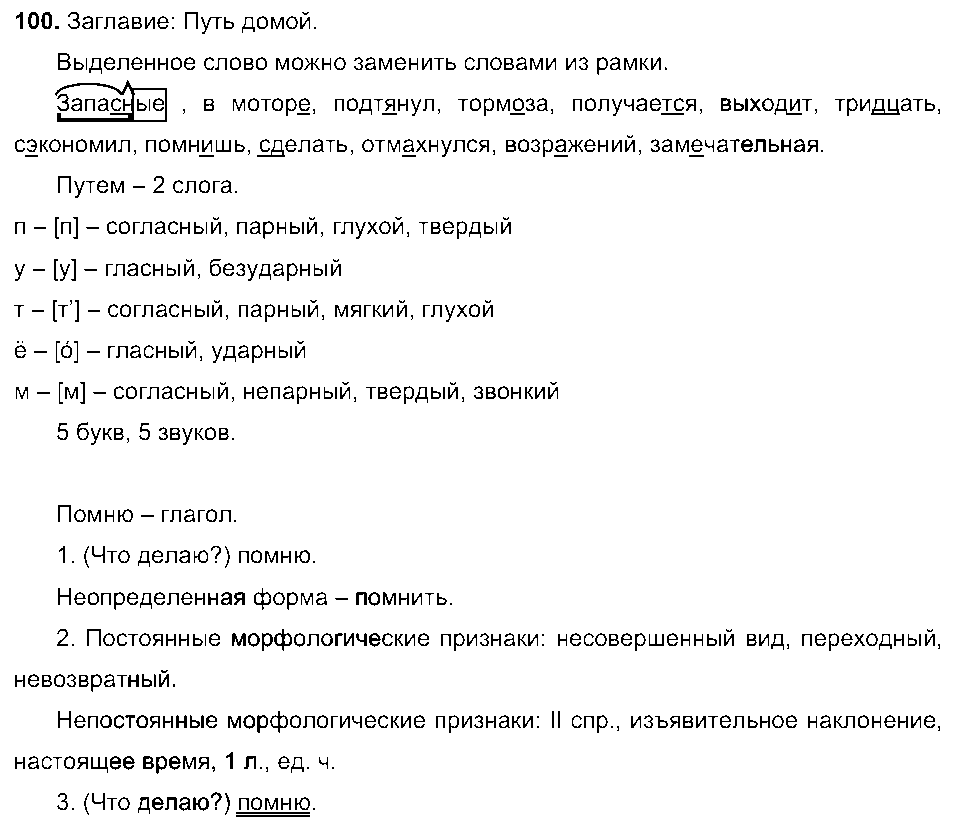 ГДЗ Русский язык 6 класс - 100