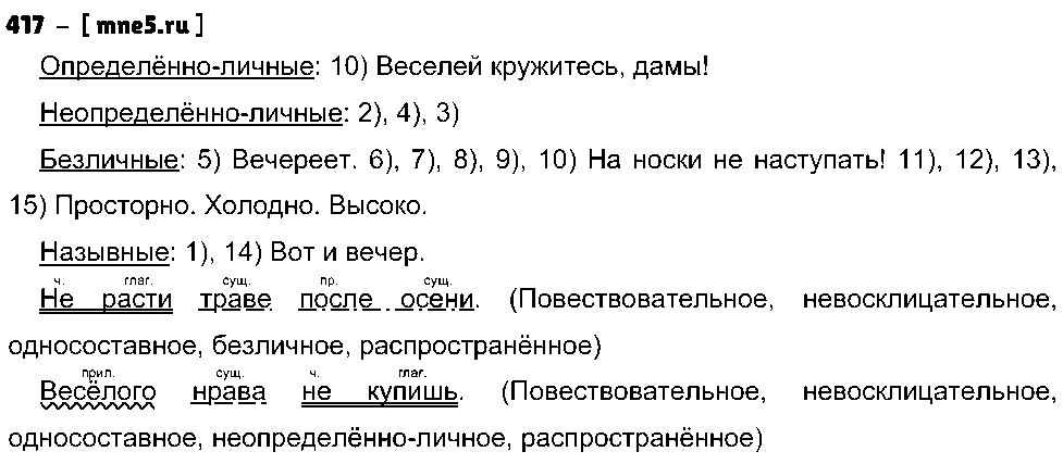 ГДЗ Русский язык 8 класс - 417