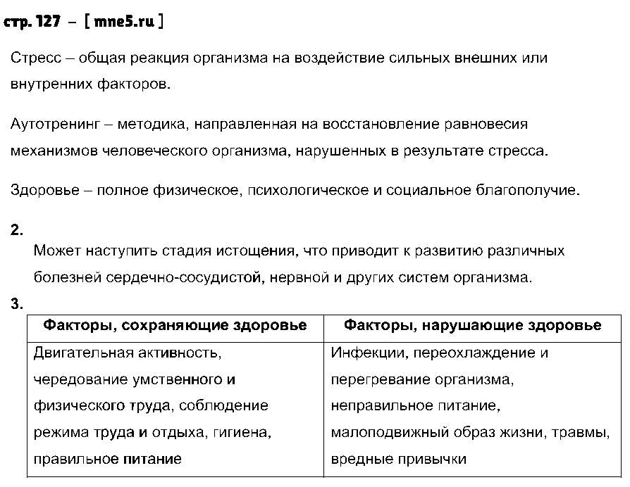 ГДЗ Биология 8 класс - стр. 127