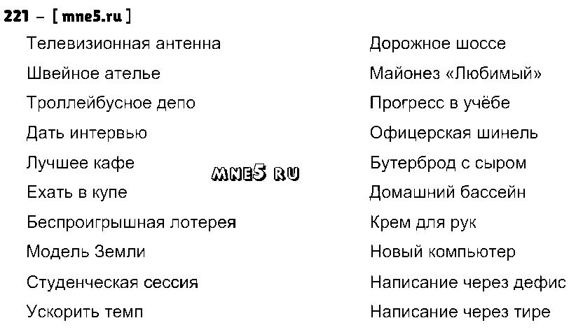 ГДЗ Русский язык 5 класс - 221