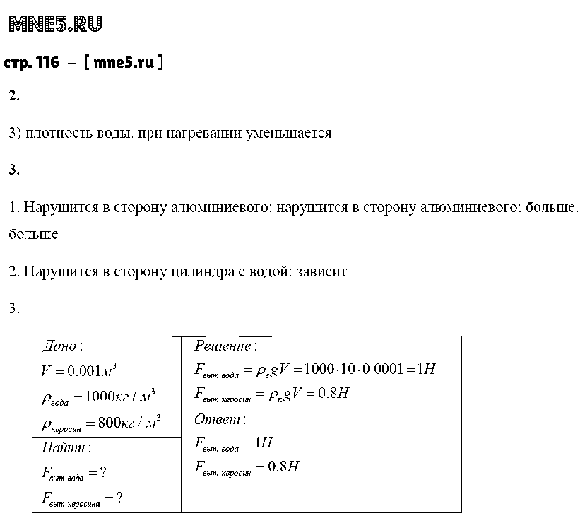ГДЗ Физика 7 класс - стр. 116