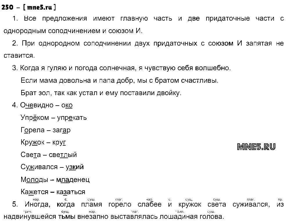 ГДЗ Русский язык 9 класс - 250