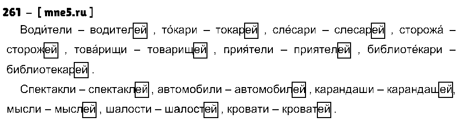 ГДЗ Русский язык 4 класс - 261