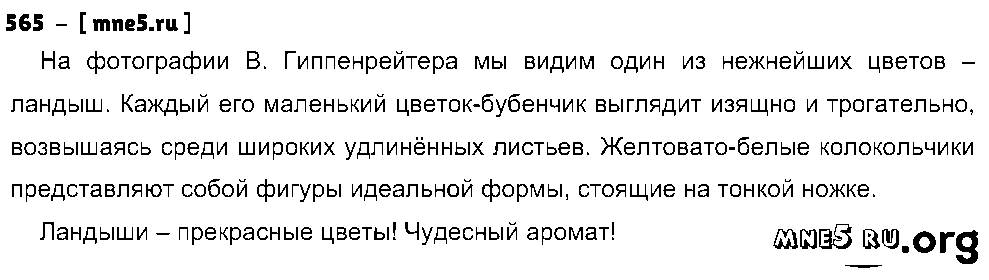 ГДЗ Русский язык 5 класс - 565