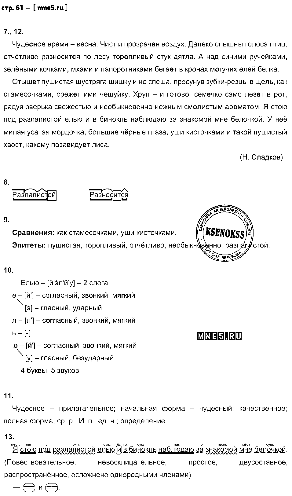 ГДЗ Русский язык 5 класс - стр. 61