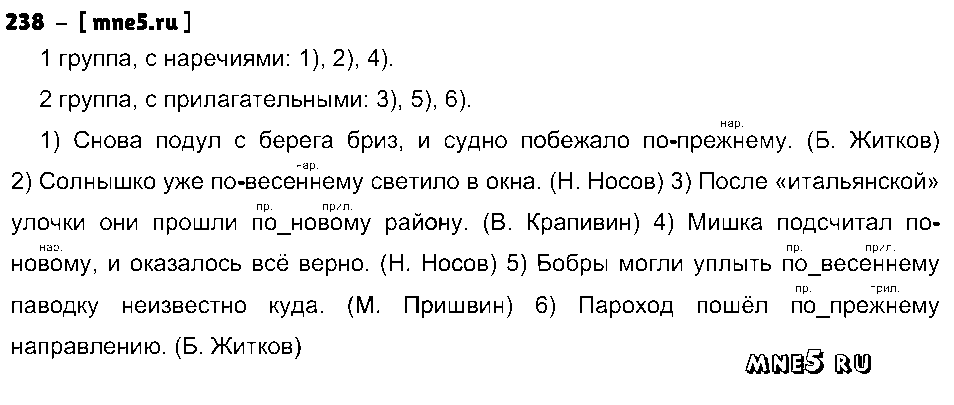 ГДЗ Русский язык 7 класс - 238