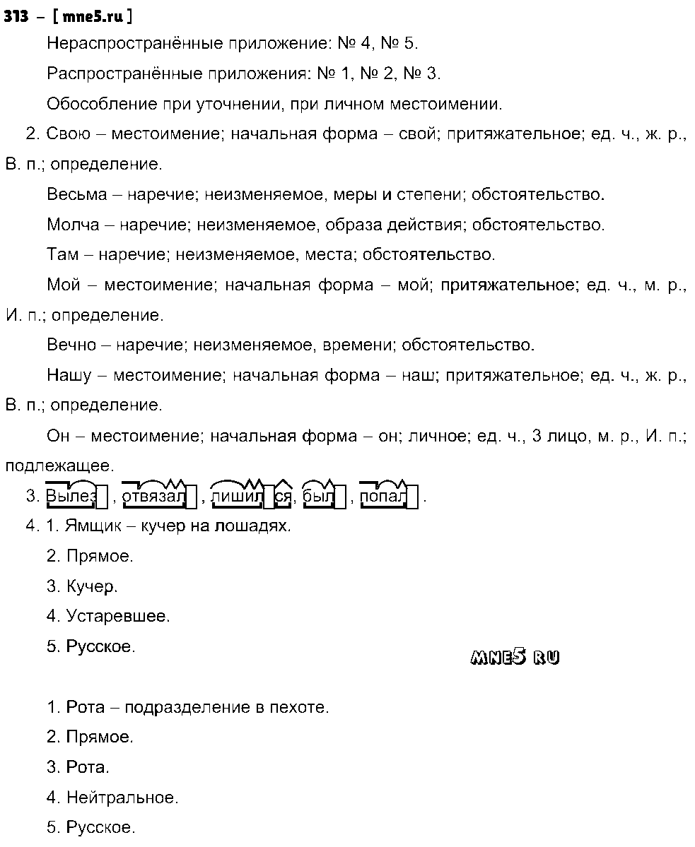 ГДЗ Русский язык 8 класс - 313