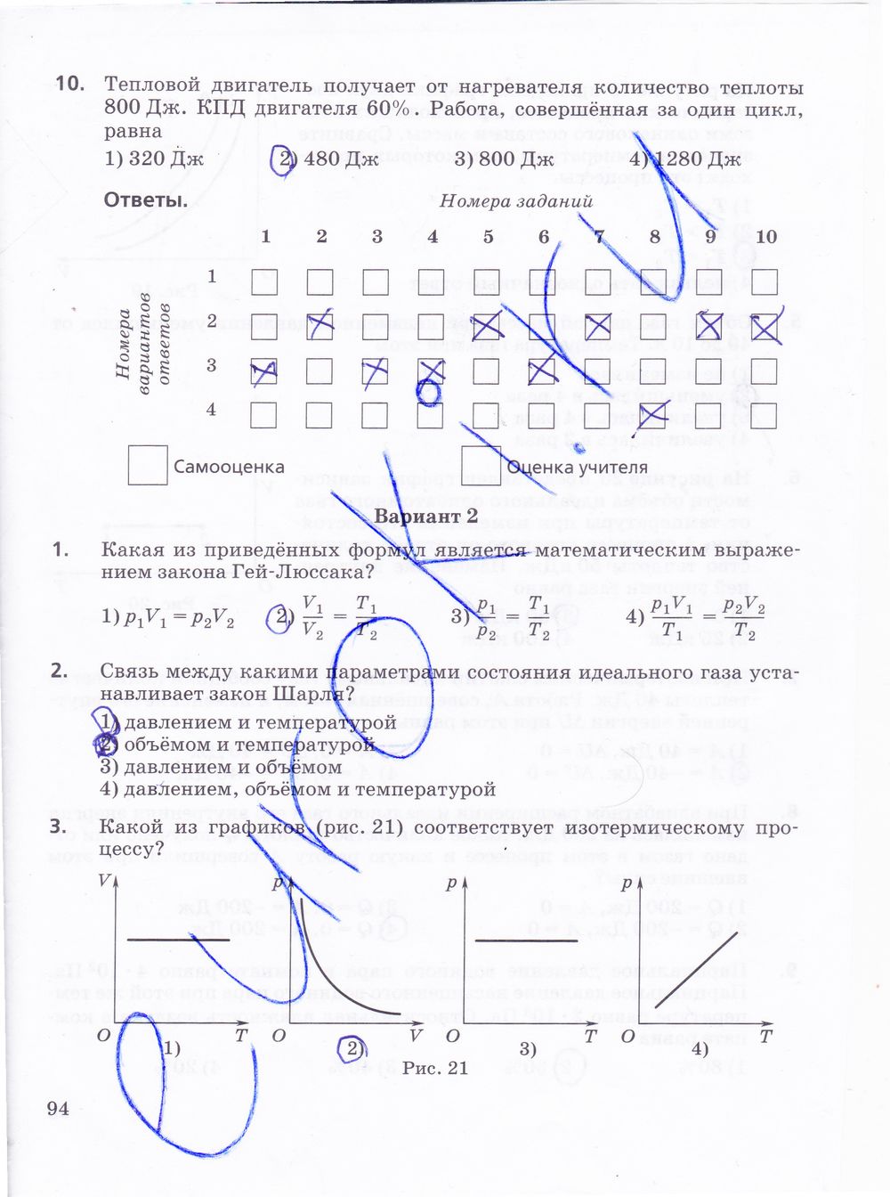 ГДЗ Физика 10 класс - стр. 94