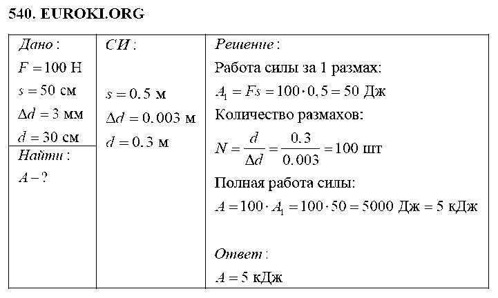 ГДЗ Физика 7 класс - 540