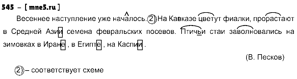 ГДЗ Русский язык 5 класс - 545