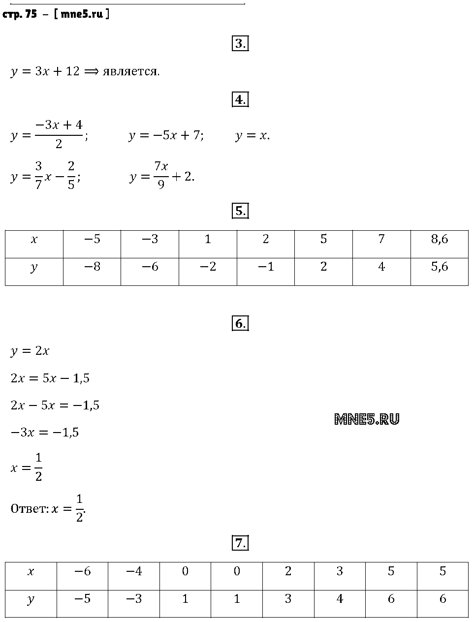 ГДЗ Алгебра 7 класс - стр. 75