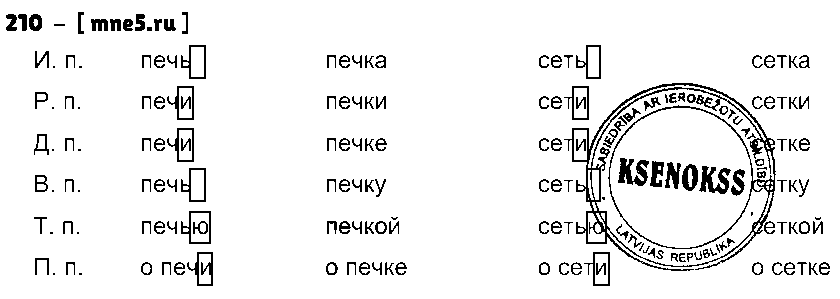 ГДЗ Русский язык 3 класс - 210