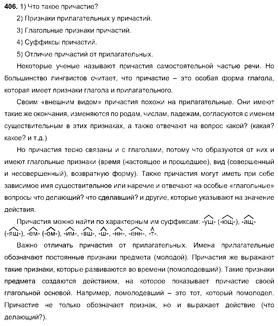 ГДЗ Русский язык 6 класс - 406