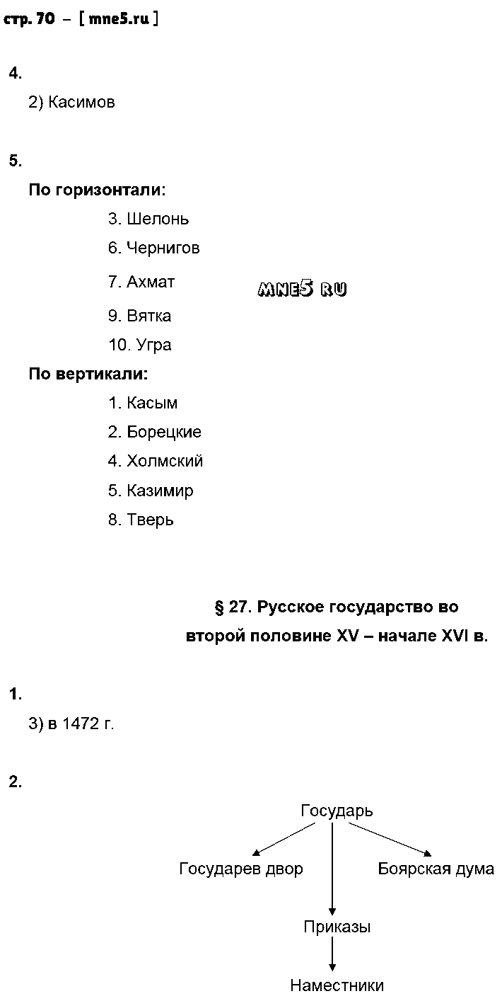 ГДЗ История 6 класс - стр. 70