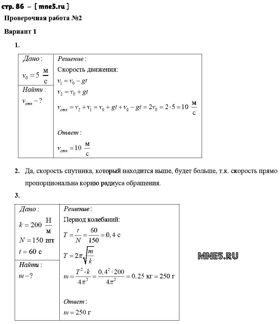 ГДЗ Физика 9 класс - стр. 86