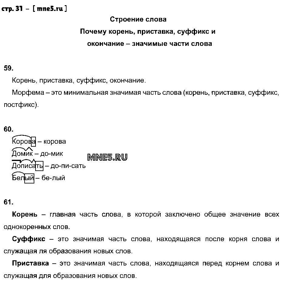 ГДЗ Русский язык 5 класс - стр. 31
