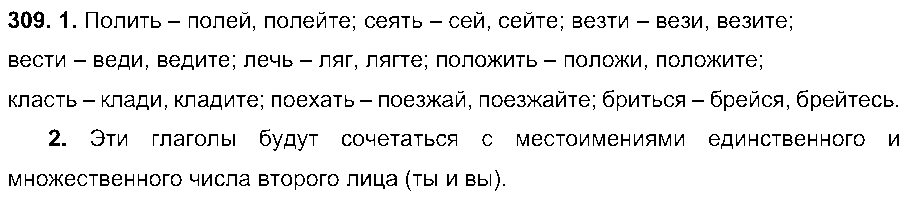 ГДЗ Русский язык 6 класс - 309
