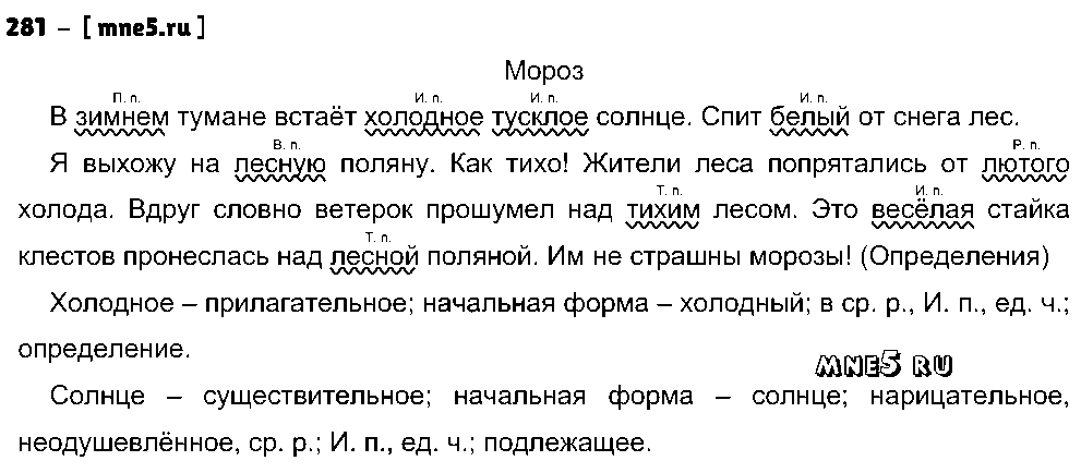 ГДЗ Русский язык 4 класс - 281