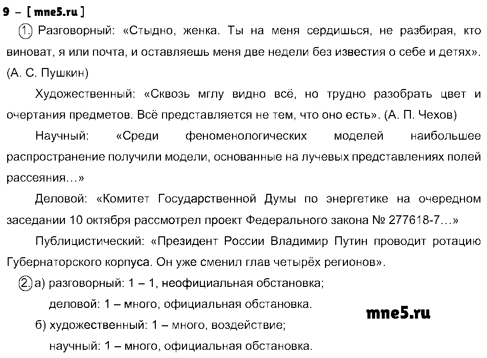 ГДЗ Русский язык 8 класс - 9
