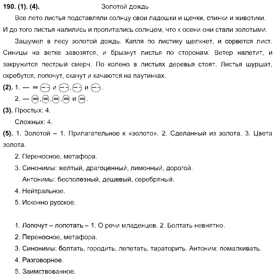 ГДЗ Русский язык 7 класс - 190