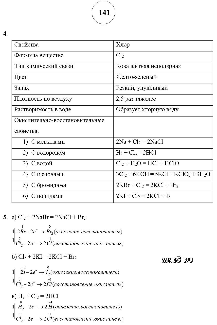 ГДЗ Химия 8 класс - стр. 141