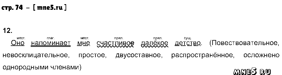 ГДЗ Русский язык 5 класс - стр. 74