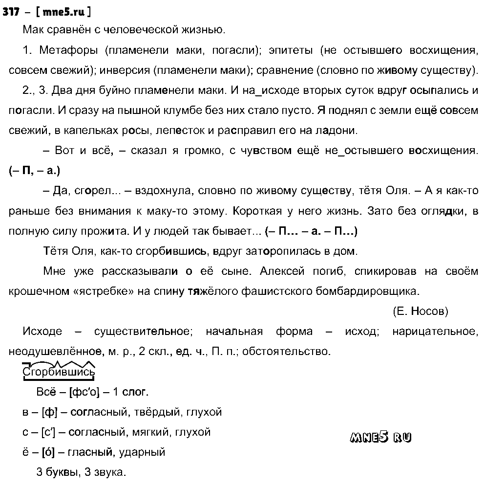 ГДЗ Русский язык 8 класс - 317