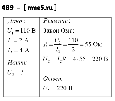 ГДЗ Физика 8 класс - 489