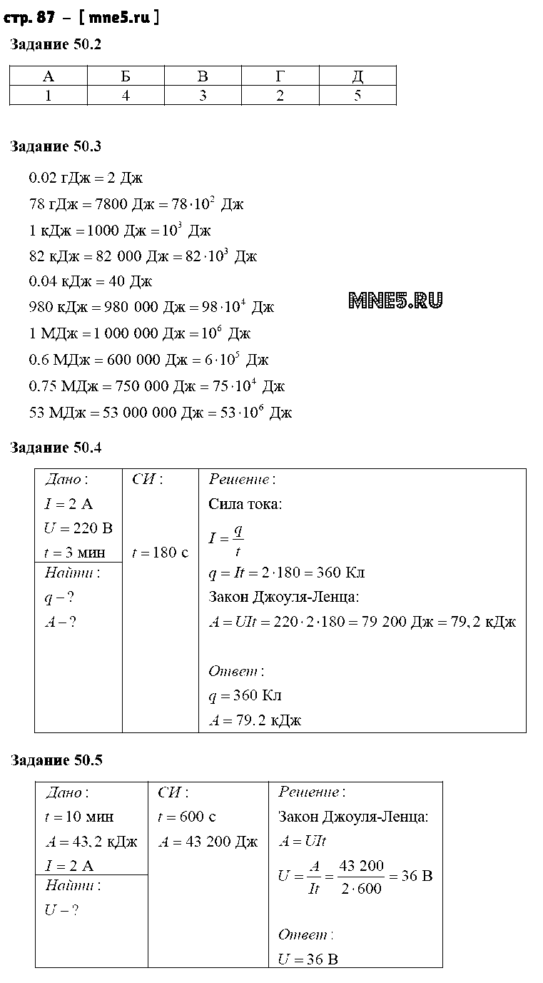 ГДЗ Физика 8 класс - стр. 87