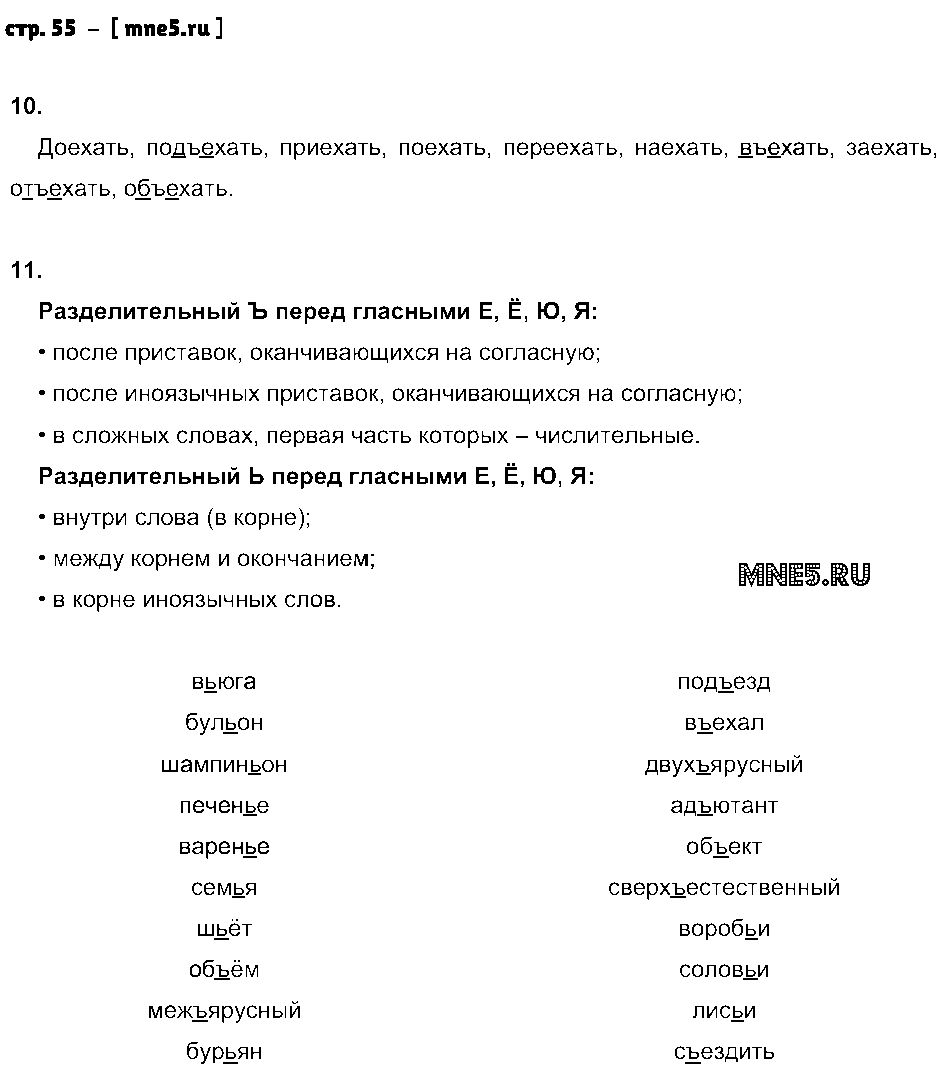 ГДЗ Русский язык 4 класс - стр. 55