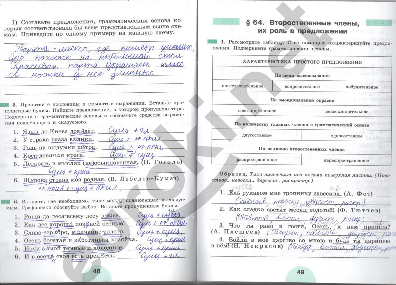 ГДЗ Русский язык 5 класс - стр. 48-49