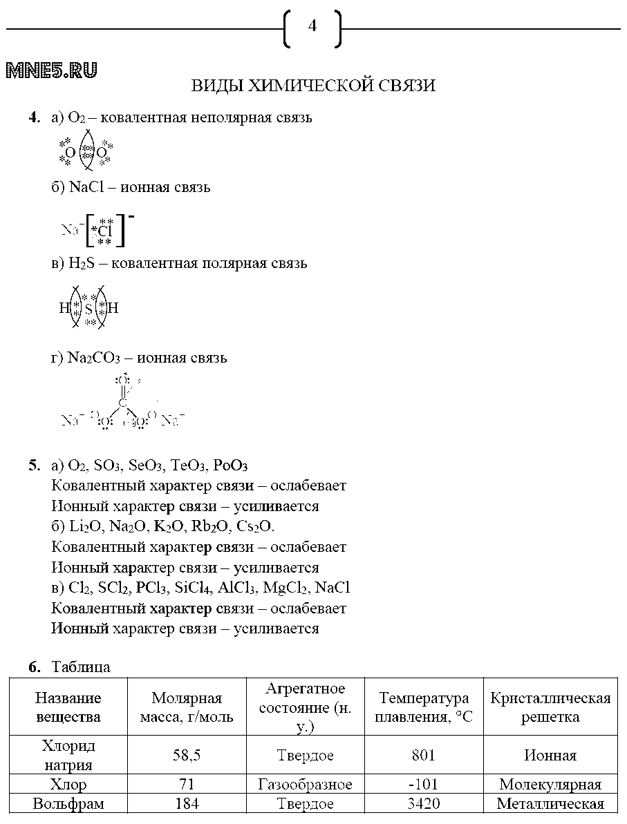 ГДЗ Химия 9 класс - стр. 4