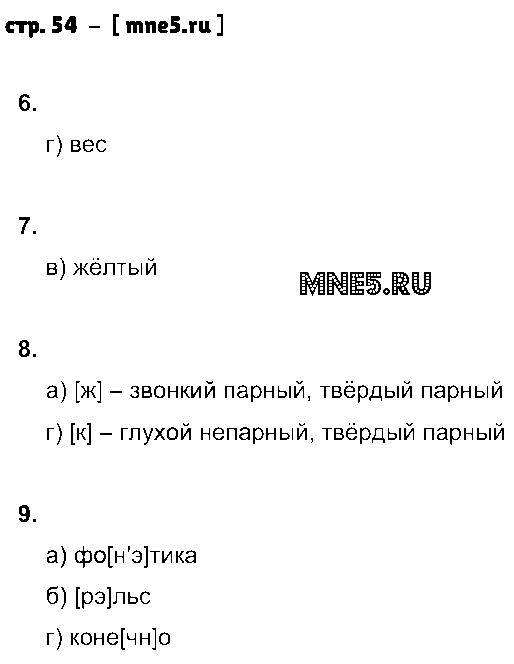 ГДЗ Русский язык 5 класс - стр. 54