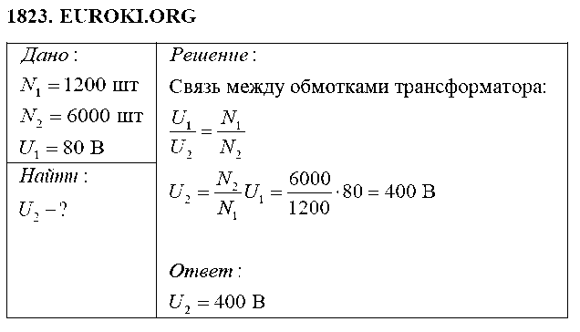 ГДЗ Физика 9 класс - 1823