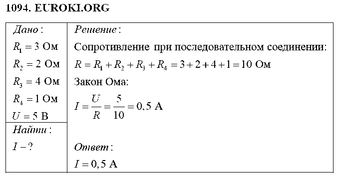 ГДЗ Физика 8 класс - 1094