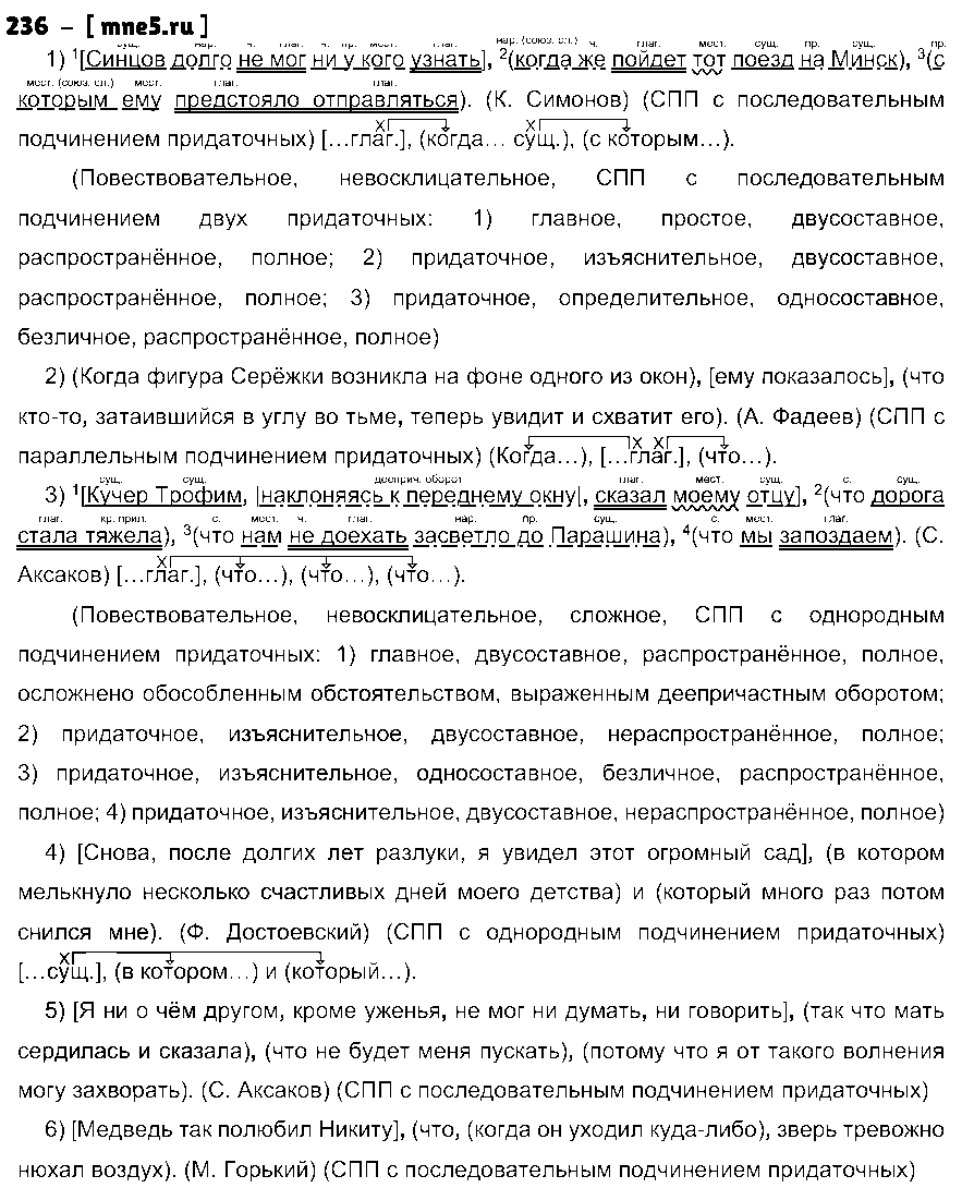 ГДЗ Русский язык 9 класс - 236