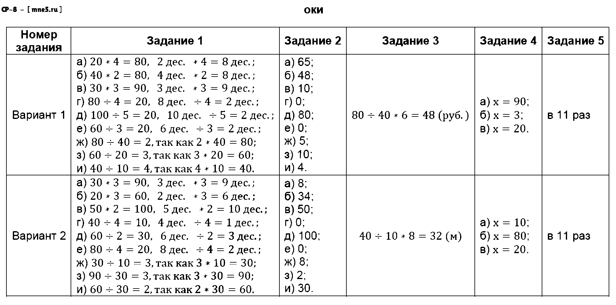 ГДЗ Математика 3 класс - СР-8