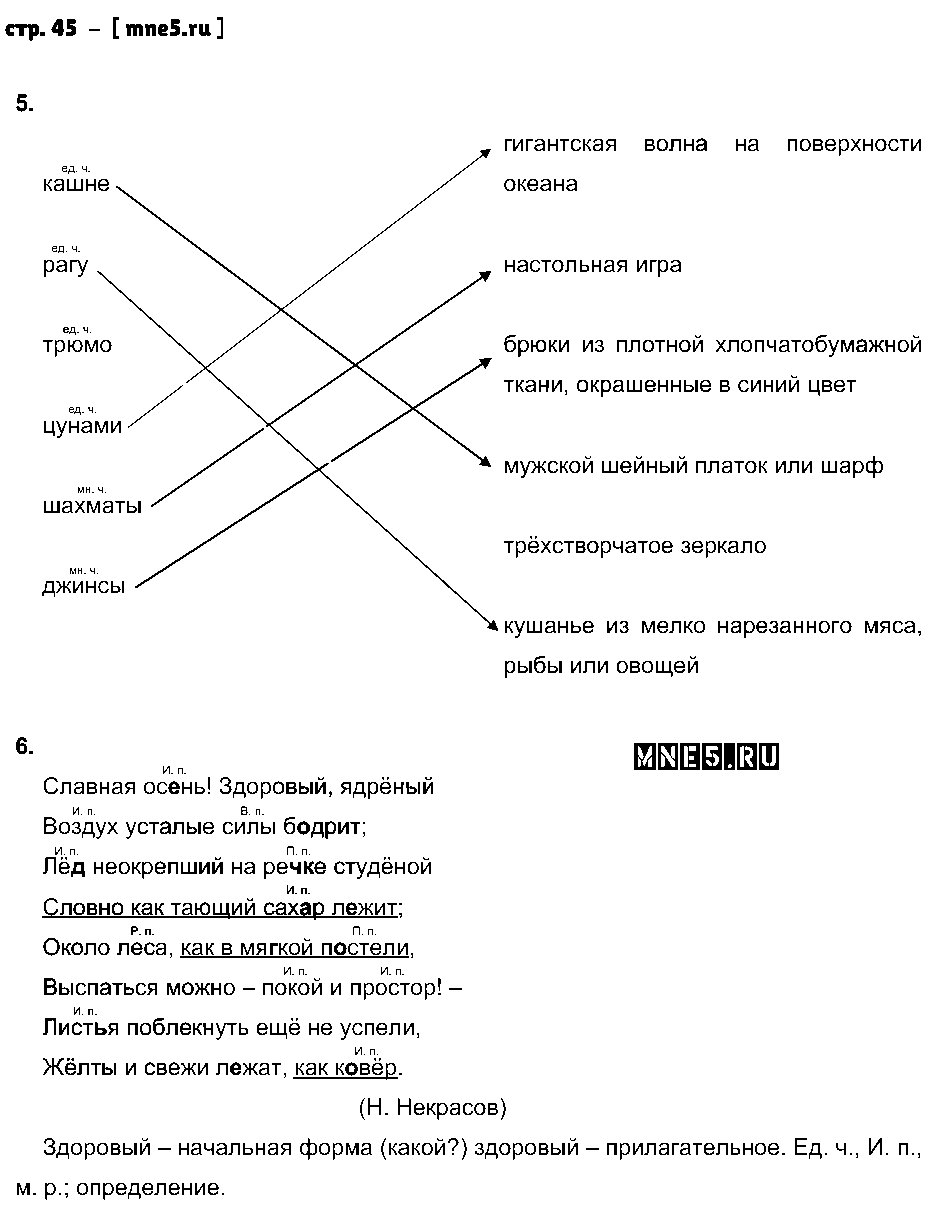 ГДЗ Русский язык 4 класс - стр. 45