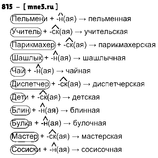 ГДЗ Русский язык 5 класс - 815