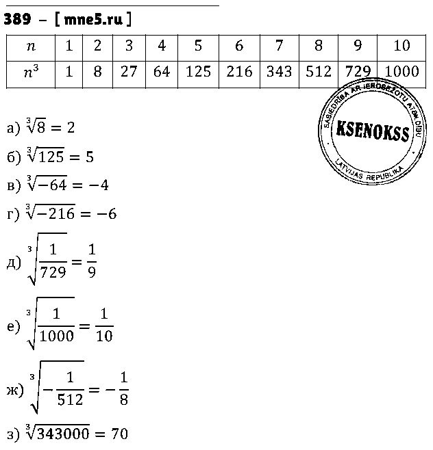 ГДЗ Алгебра 8 класс - 389