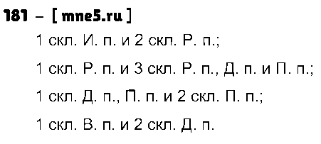 ГДЗ Русский язык 4 класс - 181