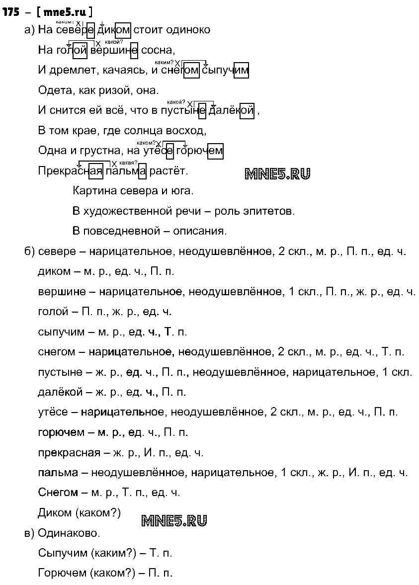 ГДЗ Русский язык 4 класс - 175