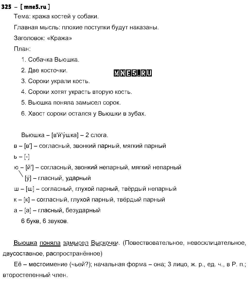 ГДЗ Русский язык 4 класс - 325