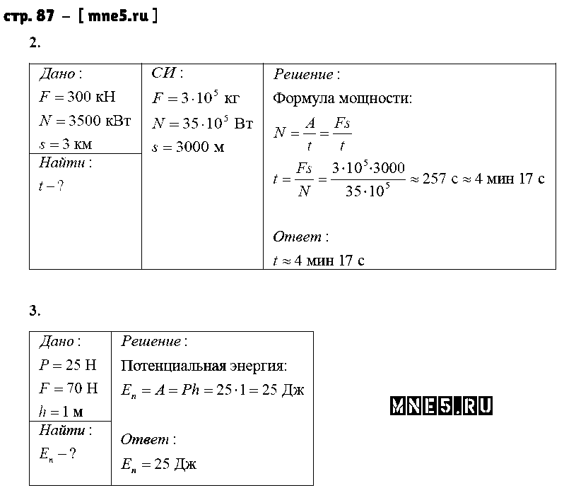 ГДЗ Физика 7 класс - стр. 87