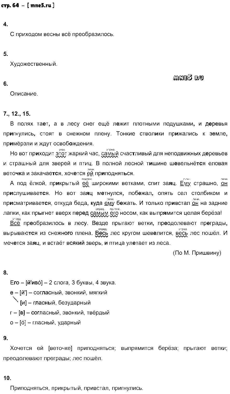 ГДЗ Русский язык 6 класс - стр. 64