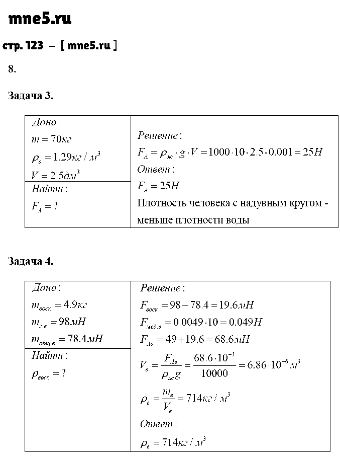 ГДЗ Физика 7 класс - стр. 123