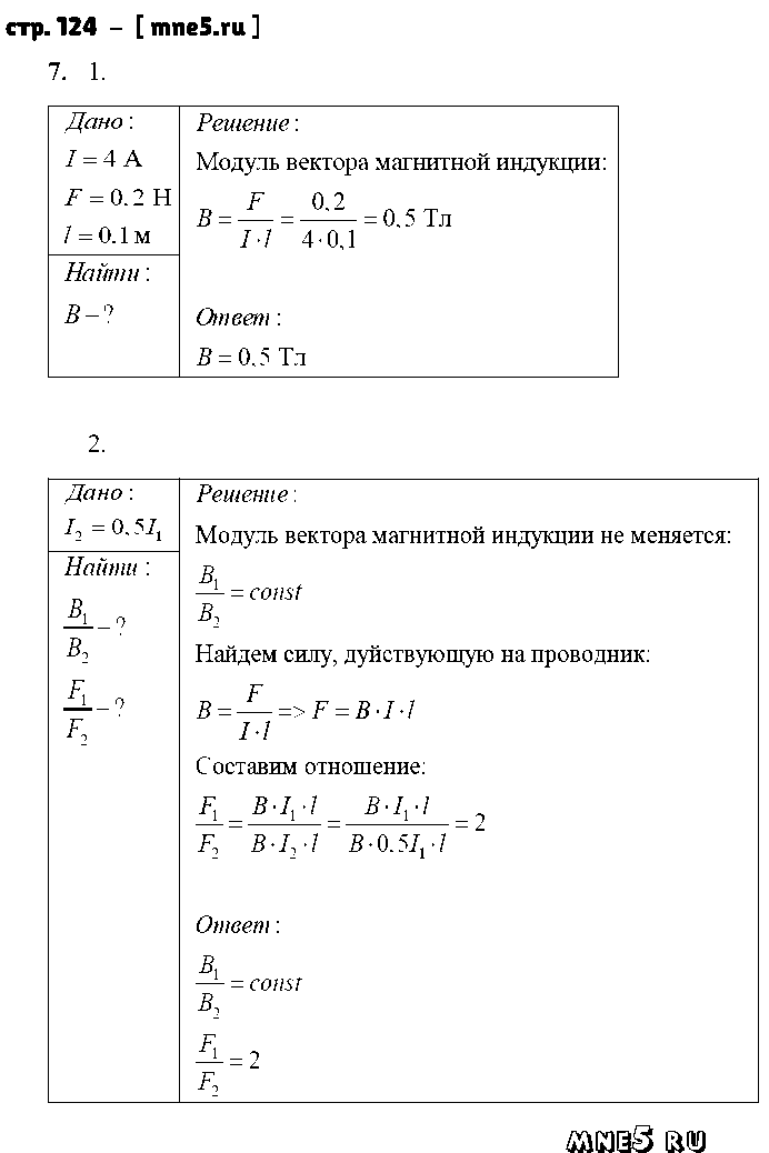 ГДЗ Физика 9 класс - стр. 124