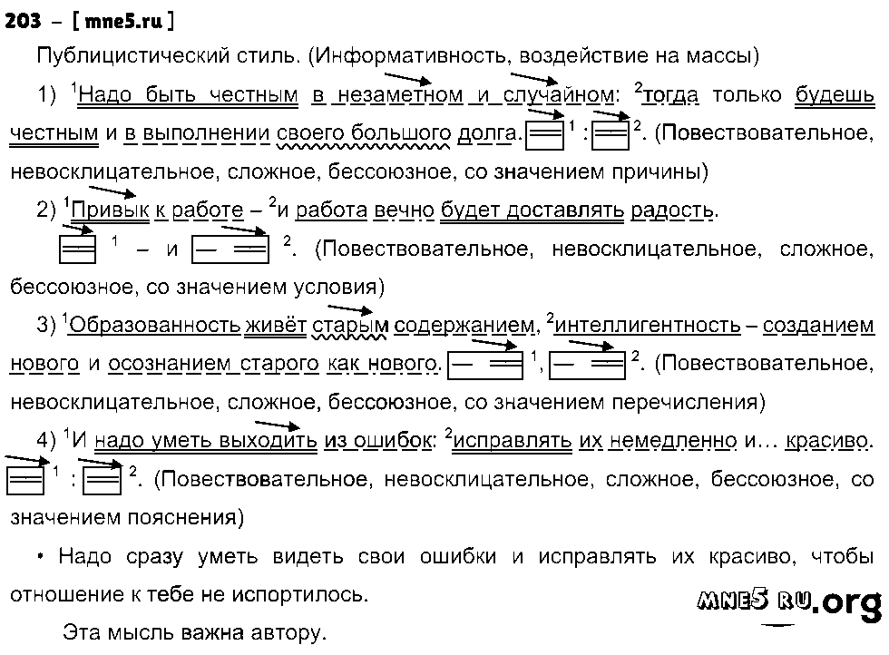 ГДЗ Русский язык 9 класс - 203