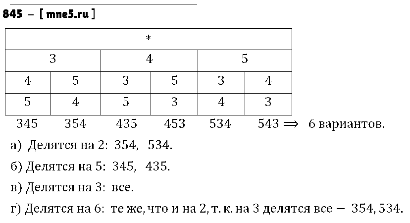 ГДЗ Математика 6 класс - 845